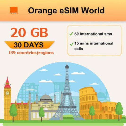 Orange eSIM World(139 Countries)