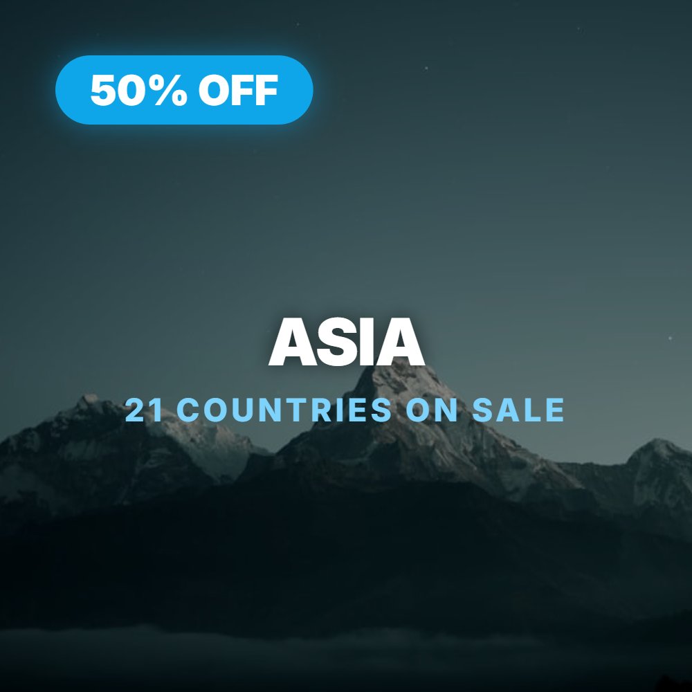 50% OFF: eSIM Asian Countries - Choose your destination - chillaxsim