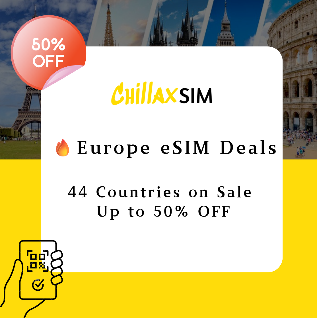 eSIM Мега-распродажа: 44 страны — скидки от 50%