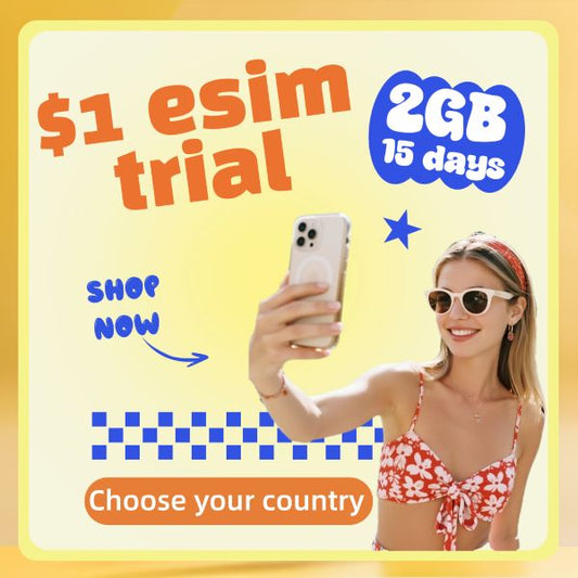 $1 eSIM Trial-2GB for 15 days-LIMITED OFFER!