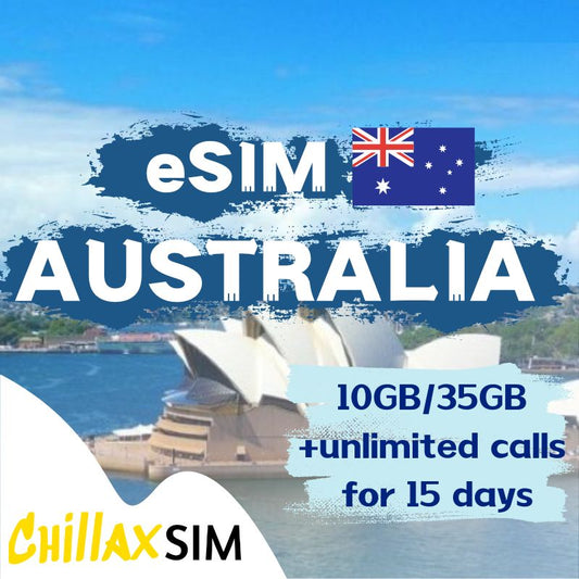 eSIM Úc Với Gói Dữ Liệu Khổng Lồ và Cuộc Gọi Miễn Phí