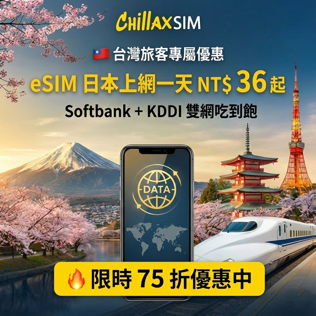 日本 eSIM | Softbank & KDDI 雙線路| 5G吃到飽/總量型任選