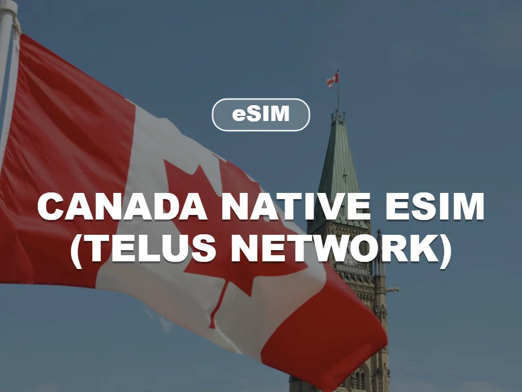 Lokalt Canada eSIM (Telus 5G) | 50GB/75GB data + tale og SMS (30 dage)