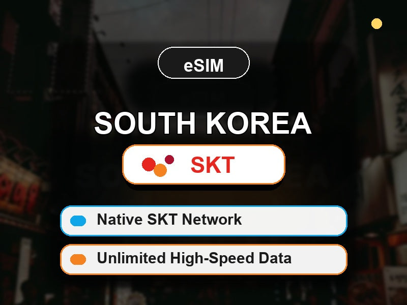 South Korea SKT native eSIM with unlimited high-speed data